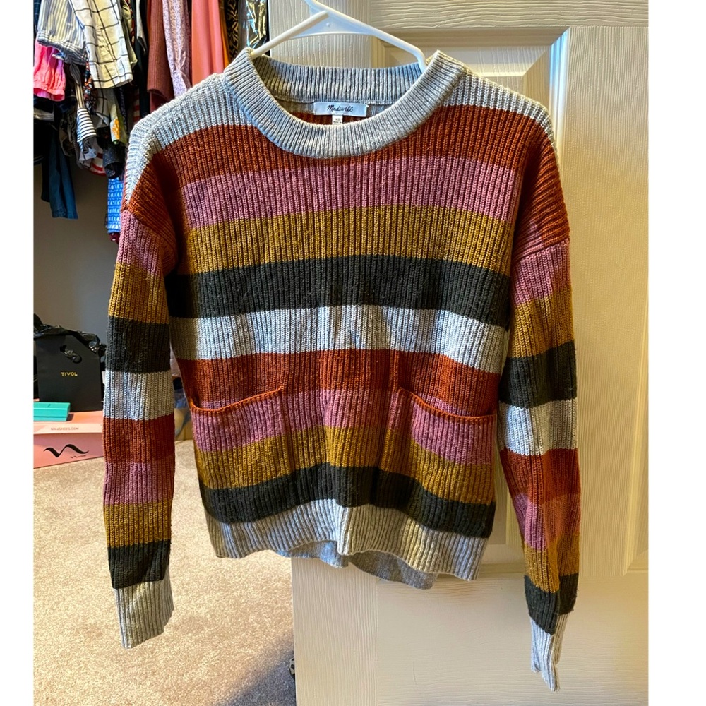 Madewell Patch Pocket Pullover Sweater in Walton